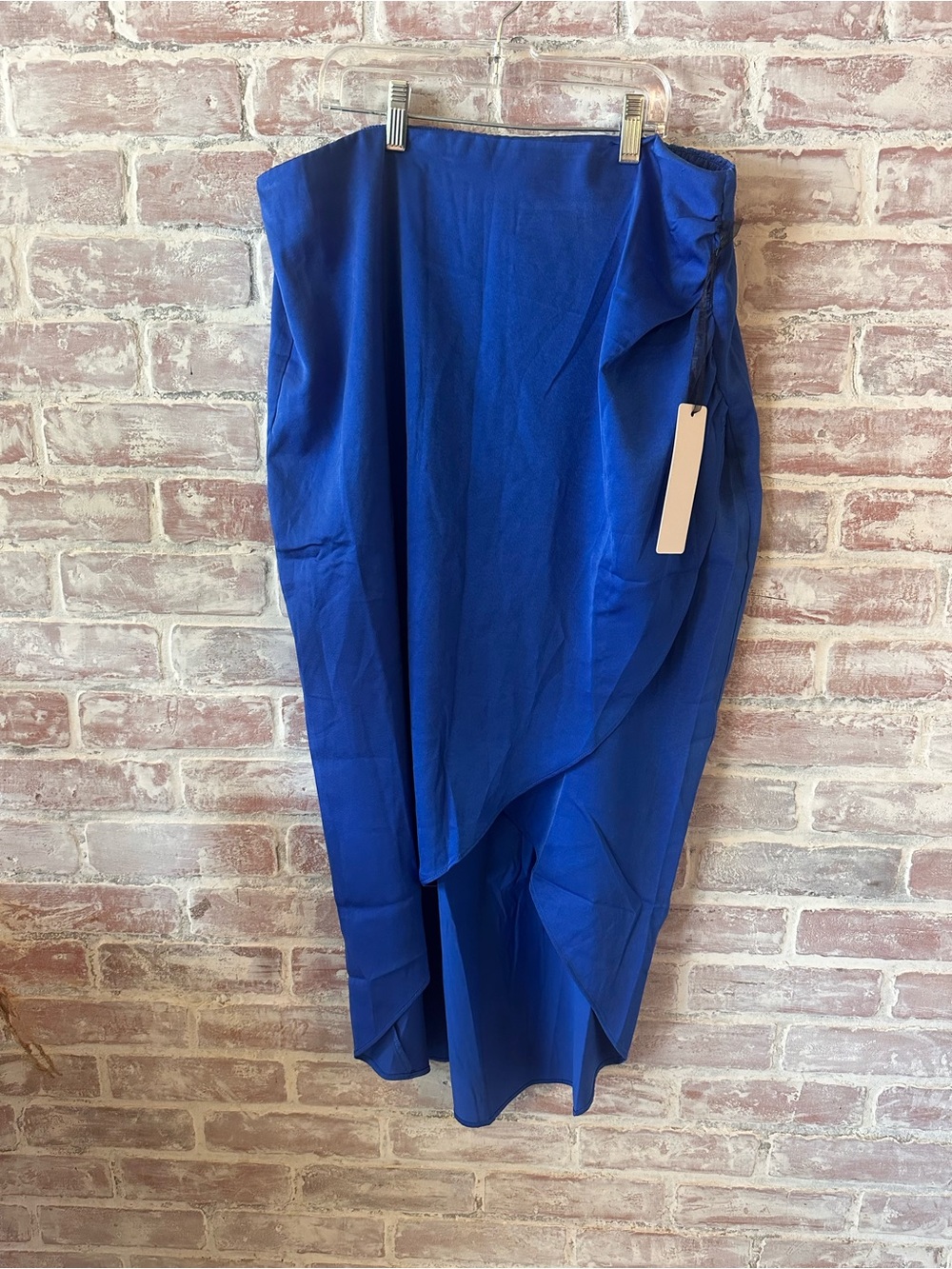 Lulumari Royal Blue Asymmetric Wrap Skirt
